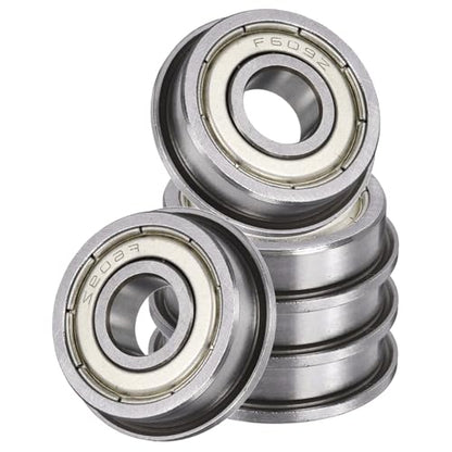 uxcell 5Pcs F609ZZ Flanged Ball Bearings, 9 x 24 x 7mm Double Shielded Chrome Steel Deep Groove Bearing, ABEC5 - size: F609ZZ 9 x 24 x 7mm
