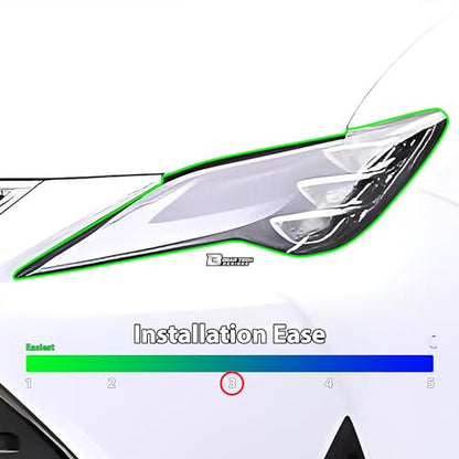 BOGAR TECH DESIGNS Full Headlight Head Light PPF Kit Compatible with Lexus RC 2019-2025, Clear Bra - color: Clear Bra, size: FRONT KIT