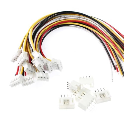 10Pcs Jst 2.0 Ph 4 Pin Connector Plug, Include 5pcs Mini 4 Pin Jst Ph2.0 Connector Plug Female with 150mm Cable Wire & 5pcs Male Micro Jst Ph2.0mm 4 Pin Connector Plug - size: Jst-2.0-Ph-4Pin-10pcs