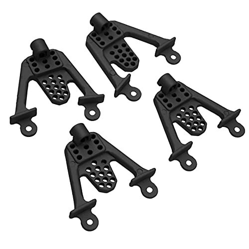 ShareGoo Aluminum Alloy Front Rear Shock Tower Bracket Mount Damper Hoops Compatible with Axial SCX10 1/10 ScaleRC Crawlers Car (Black) - color: Black