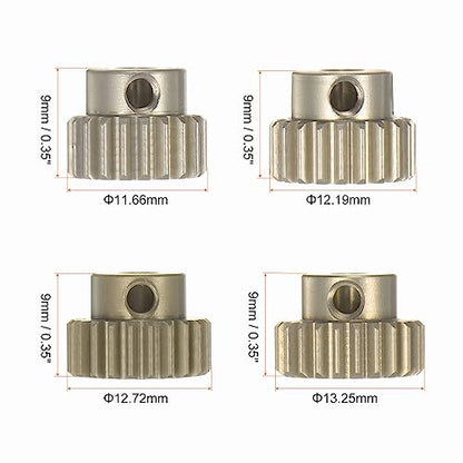 HARFINGTON 48P Hardened Pinion Motor Gear Set 4pcs 20T 21T 22T 23T Fit 1/8 inch RC Motor Shaft 48 Pitch 7075 Aluminum Gears for RC Car, with Hex Key - style: 20T 21T 22T 23T