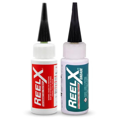 ReelX Fishin' Kit Combo, Marine-Grade Corrosion-Resistant Reel Oil and Grease Set with Precision Applicators for Bearings, Spinning, Baitcasting, Spincast, Fly, Trolling and Electric Reels, 1 oz Each | Corrosion-Resistant, Precision Applicators for Bearin