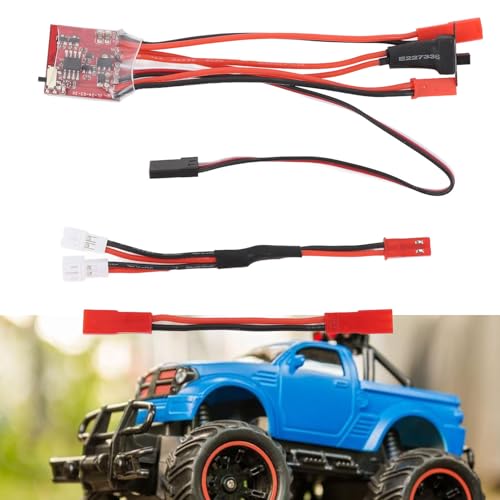 Asixxsix 30A ESC RC Car Brushed ESC Electric Speed Controller, Brushed ESC Electronic Speed Controller with Brake for 1/32 1/24 1/18 RC Car Boat Rc Quadcopters, Helicopters