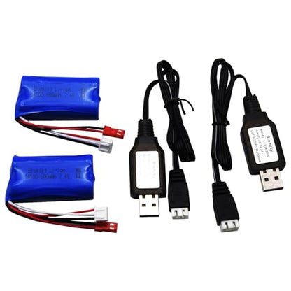 Blomiky 7.4V 2S 600mAh Li-ion Rechargeable Battery with JST Plug and Cable Suitable for Some RC Cars Trucks Vehicles /7.4V 600mAh JST