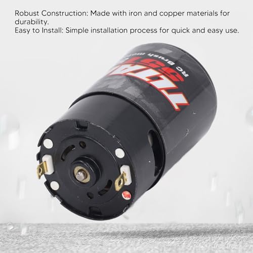 550 55T RC Brushed Motor,High Speed Brushed Motor with 1/3 Reduction Gear Box for 1/14 1/10 RC Crawler Car Truck