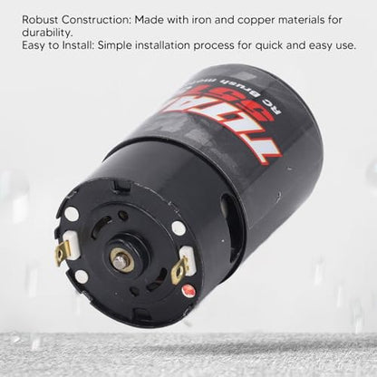 550 55T RC Brushed Motor,High Speed Brushed Motor with 1/3 Reduction Gear Box for 1/14 1/10 RC Crawler Car Truck