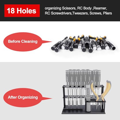HobbyPark Screwdriver Organizer Tool Holder RC Tools Stand (Unassembled) for RC Cars Trucks Quadcopters Drones Helicopters Airplanes Boats Models