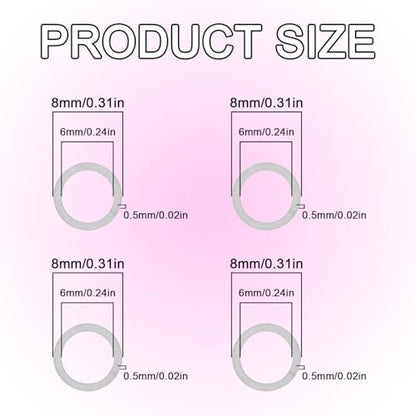 M6×8mm 304 Stainless Steel Shim Washers, 48-Piece Fine-Tuning Spacer Set | Four 0.1/0.2/0.3/0.5mm thickness options for accurate clearance adjustment, CNC alignment, small machinery and DIY repair - size: M6x8