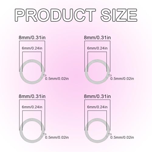 M6×8mm 304 Stainless Steel Shim Washers, 48-Piece Fine-Tuning Spacer Set | Four 0.1/0.2/0.3/0.5mm thickness options for accurate clearance adjustment, CNC alignment, small machinery and DIY repair - size: M6x8