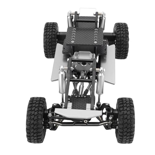 Asixxsix RC Crawler Chassis Frame Kit, Lightweight Strong Modular Design RC Upgrade Parts, Composite Material Chassis Frame Kit with Easy Installation for Ascent 18 1/18 Crawler (Black and Silver) - color: Black and Silver
