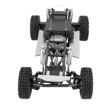 Asixxsix RC Crawler Chassis Frame Kit, Lightweight Strong Modular Design RC Upgrade Parts, Composite Material Chassis Frame Kit with Easy Installation for Ascent 18 1/18 Crawler (Black and Silver) - color: Black and Silver