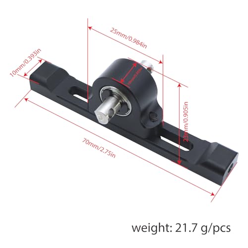 Aluminum 70mm Transfer Case Adjustable Carrier Bearing for 1/10 RC LCG Chassis Crawler 1.9 2.2 Shafty Comp Rigs Build Upgrade Parts
