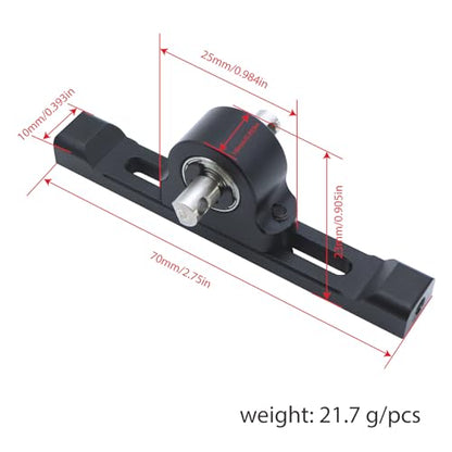 Aluminum 70mm Transfer Case Adjustable Carrier Bearing for 1/10 RC LCG Chassis Crawler 1.9 2.2 Shafty Comp Rigs Build Upgrade Parts