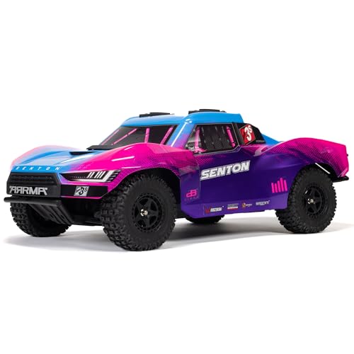 ARRMA RC Truck 1/10 SENTON 4X4 223S BLX BRUSHLESS Short Course Truck RTR (Battery and Charger Not Included) with DSC, Blue, ARA4303V4T3 - color: Blue