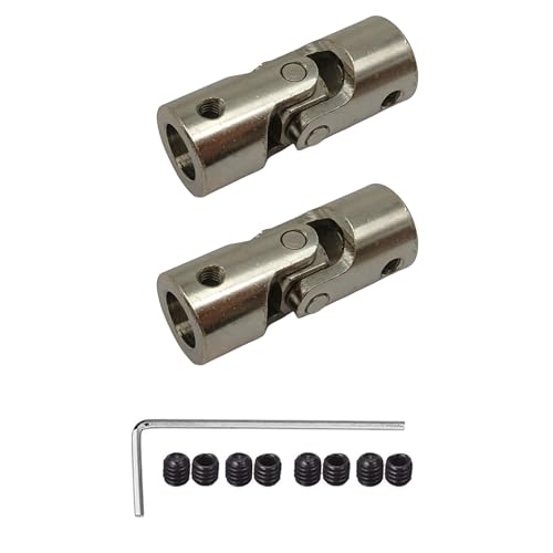 2Pcs 12mm to 12mm Joint Shaft Coupling Coupling Steering Connector Rotatable Joint Coupler for RC Robot Boat Car Crawler Motor - size: 12mm to 12mm