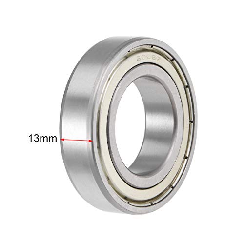 uxcell 6006ZZ Deep Groove Ball Bearings Z2 30mm X 55mm X 13mm Double Shielded Carbon Steel 2pcs - size: 30mmx55mmx13mm