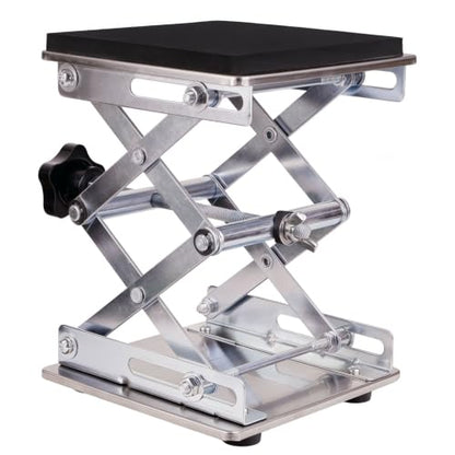 RC Car Work Stand, Adjustable Stainless Steel RC Repair Stand with Pre-Installed Anti-Slip Foam Pad, Metal Lift Platform for 1/10 1/12 1/14 1/16 1/18 Scale RC Cars (Large (150 mm / 5.9 in))
