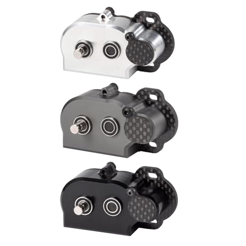 NOD Transmission Tiny LCG Gearbox,LCG Transmission,Machined Ultralight LCG Transmission Tiny Gearbox with Slidable Shim for Straight Axle Axial AR44 AR45 Enduro Vanquish F9 F10 (Gray) - color: Gray
