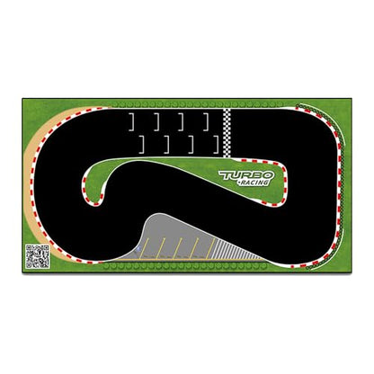 SPEEDY BEE Turbo Racing 1:76 RC Drift Car Race Track Mat: Portable Rubber 950x500mm Entry-Level Racing Track for Turbo Racing C64 C75 C73 C65 C72 Mini RC Drift Cars