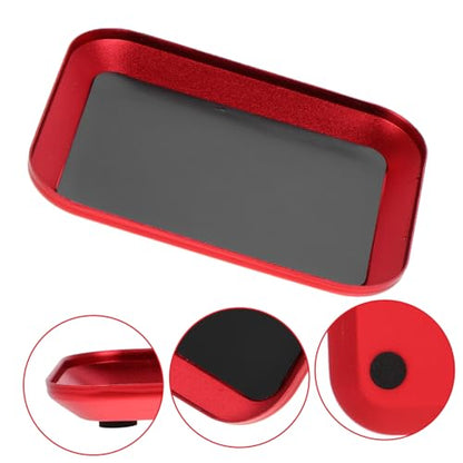 TEHAUX Aluminum Alloy Parts Tray for Screws Bolts Nuts Versatile Storage Plate for Rc Models Garage Crafts Precision Design Stylish Red