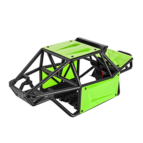 INJORA Nylon Rock Buggy Roll Cage Body Shell Chassis Kit for SCX10 II 90046 UTB10 1/10 RC Crawler Upgrade Parts (Green) - color: Green