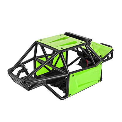 INJORA Nylon Rock Buggy Roll Cage Body Shell Chassis Kit for SCX10 II 90046 UTB10 1/10 RC Crawler Upgrade Parts (Green) - color: Green