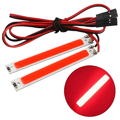 2PCS HIRCQOO 1/10 RC Car LED Chassis Lights Compatible with Traxxas TRX-4 TRX-6 Axial SCX10 II 90046 RC4WD D90 D110 1/10 RC Crawler Car Truck (Red,60x8mm) - color: Red,60x8mm