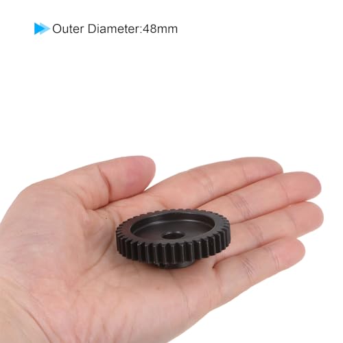 uxcell Mod 1 46T Pinion Gear 8mm Bore Hardened Steel Motor Rack Spur Gear for RC Car Truck Gear Drive