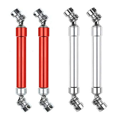 2 Set Metal CVD Drive Shaft 110-160Mm for 1/10 RC Rock Crawler SCX10 90046 Trx4,Red & Silver