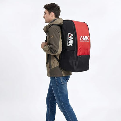 AMK RC Car Backpack, Waterproof RC Car Bag Large Capacity RC Car Storage Bag for 1/8 & 1/10 RC Crawler, Padded Carrying Case with Straps & Multi Pockets for TRX4 TRX6 Axial SCX10 Capra D90 TF2 CC01 - color: Red