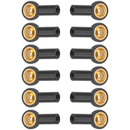 12Pack Vgoohobby Metal M3 Tie Rod End Ball Holder RC Joint Link Ball Head Holder CW Compatible with HSP Traxxas HPI Axial Redcat Racing 1/10 RC Car Truck Buggy Crawler (Black) - color: Black