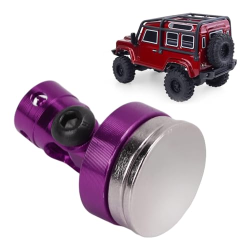 HERCHR 4Pcs RC Magnetic Body Post, Alloy Magnetic Body Post Mount, RC Car Magnetic Shell Post Body for 1/8 1/10 Remote Control Vehicle Invisible Body Shell Mount for SCX10 RC Car 4 Pack(Purple) - color: Purple