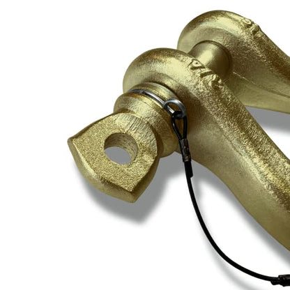B'oh Spin Pin 3/4” Recovery Shackle | 10,000 lbs Capacity - High-Strength Carbon Steel with 7/8" Pin Recovery Gear Towing Accessories - Pin Style : Screw, Brass Balls - color: Brass Balls