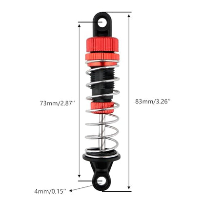9200E RC Aluminum Shock Absorber PX9200-18 Accessories Spare Parts for 1:10 9201E 9203E 9206E 9200 Trucks 200E 210E RC Cars(Red) - color: 2 Pcs Red