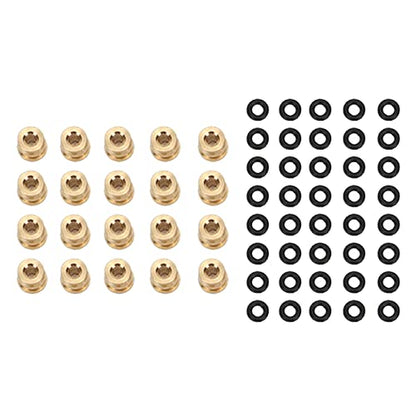 20PCS Brass Shock Damper Ball Head Set, RC Rod Ends Ball with 40 Rubber O Rings RC Crawler Suspension Link Ball Joint Replacement Parts for 1/24 SCX24RC Car Upgrade
