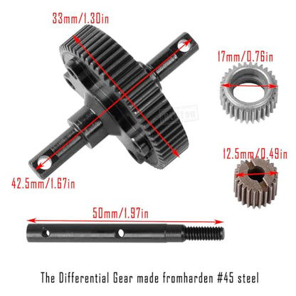 83T Spur Gear(48-Pitch) Transmission Gears Spur Gear with 21T/23T/25T Pinions Gear Upgrades Part for 1/10 Slash/Rustler/Stampede/Bandit 2wd VXL,Titanium - color: Titanium - (83t)