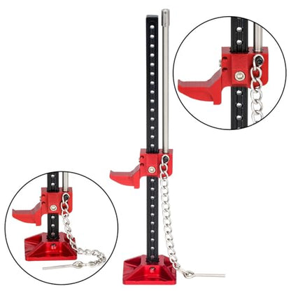 1/10 Scale rc Accessories RC Metal Slideable Jack Tool Mini Lifting Jack Compatible with Axial SCX10 Traxxas TRX4 Tamiya CC01 RC4WD D90 D110 Upgrade Parts