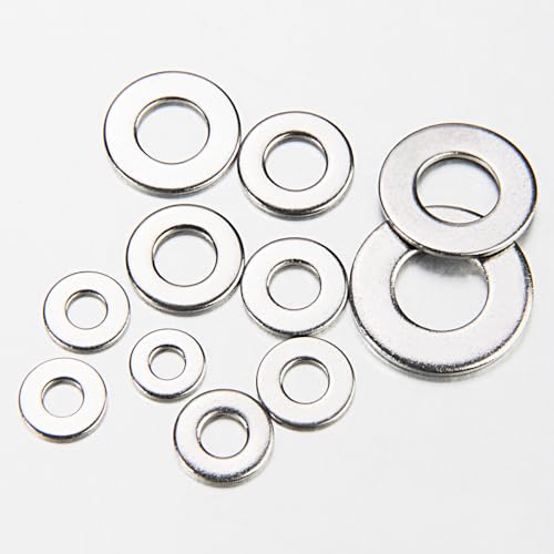 Linkup 210 Pcs 5/16” SAE Flat washers for Screws for Bolts (18-8) 304 Stainless Steel washers Assortment kit,Standard ANSI/ASME B18.22.1 Metal Washers Set - size: 5/16"