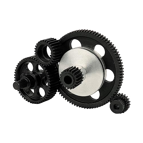 RC Car Transmission All Metal Internal Gears Set with Motor Gear for 1/10 RC Crawler Axial SCX10 Gearbox Upgrade Parts