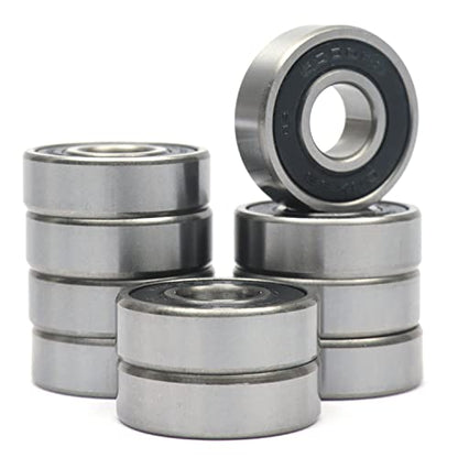10 PCS 6000-2RS Double Rubber Sealed Deep Groove Ball Bearings 10x26x8mm, Deep Groove Ball Bearing ABCE-3 Pre-Lubricated, Chromium Bearing Steel (6000-2RS, 10) - size: 6000-2RS