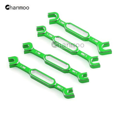 RC Wrench Turnbuckle Nut Ball 3.0/3.2/3.5/3.7/4.0/5.0/5.5/6.0mm Joint Remover Universal Repair Tools Set For 1/10 1/8 1/24 RC Crawler Truck Car Boat Drone (Green) - color: Green