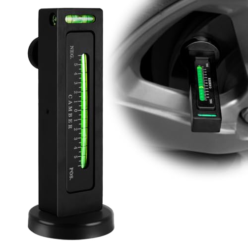 Ziopetru 1 Pack Magnetic Camber Gauge, Wheel Alignment Tool for Automotive | Aluminum alloy body, magnetic base. -5 to 5 deg range. Measures caster/camber. Durable for pro shop use. - size: Aluminum Alloy