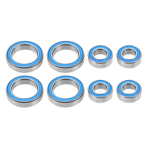 8pcs RC Car Hubs Carriers Bearings Kit Compatible with Arrma Big Rock Compatible with Typhon 3S BLX Upgrade Parts 6x12x4mm/12x18x4mm