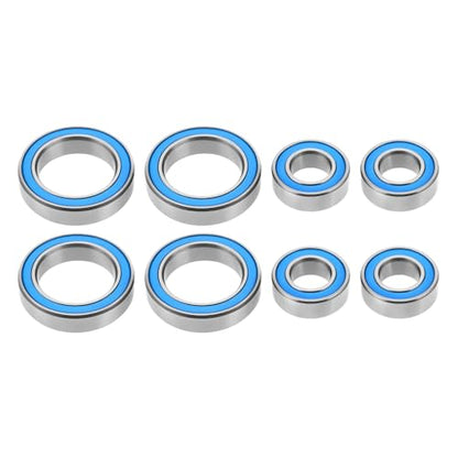 8pcs RC Car Hubs Carriers Bearings Kit Compatible with Arrma Big Rock Compatible with Typhon 3S BLX Upgrade Parts 6x12x4mm/12x18x4mm