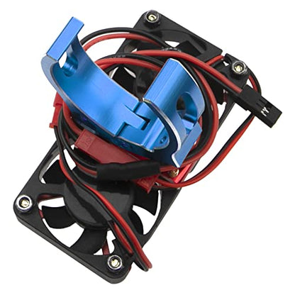 4985 1717 Brushless Motor Heat Sink Dual Cooling Fan Motor Heatsink Compatible with 1/5 Traxxas X-Maxx Arrma RC Car (Blue) - color: Blue