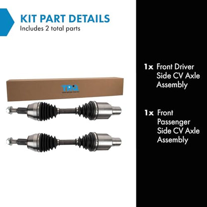 TRQ Front Driver and Passenger Side CV Axle Assembly Set 4WD Compatible with 2004-2009 Dodge Durango 2007-2009 Chrysler Aspen - style: CSA32738