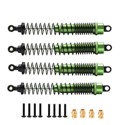 RC Shock Absorber Damper 130mm Adjustable for RC Car 1/10 Crawler Truck HPI HSP Losi Axial Tamiya Redcat Upgrade Part 4pcs/Set(Green) - color: Green