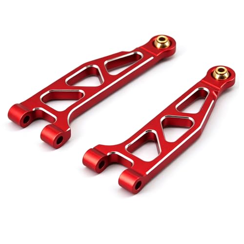 Aluminum Upgrade Parts Set for ARRMA 1/16 Mini Kraton 3S, Front/Rear Upper/Lower Arm, Gearbox Cover, Wing, Steering Link (Red Front/Rear Upper/Lower Arm Set) - color: Red Front/Rear Upper/Lower Arm Set