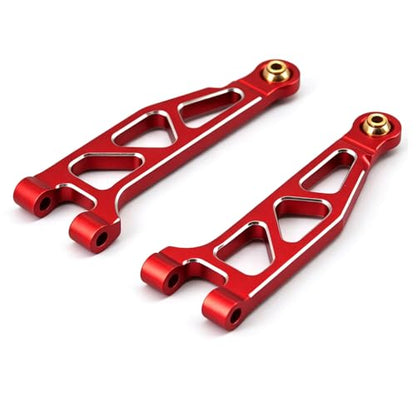 Aluminum Upgrade Parts Set for ARRMA 1/16 Mini Kraton 3S, Front/Rear Upper/Lower Arm, Gearbox Cover, Wing, Steering Link (Red Front/Rear Upper/Lower Arm Set) - color: Red Front/Rear Upper/Lower Arm Set