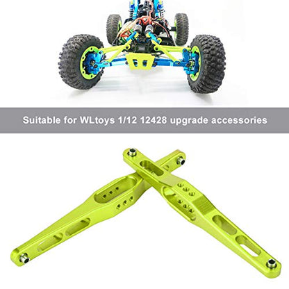Rear Suspension Arm, Durable Metal 2pcs Set Rear Trailing Arms for RC Car Enthusiasts Off-Road Racing and Track Performance(Green 0023G)